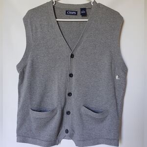 Chaps Mens Classic Fit Vest Size M Color Gray
